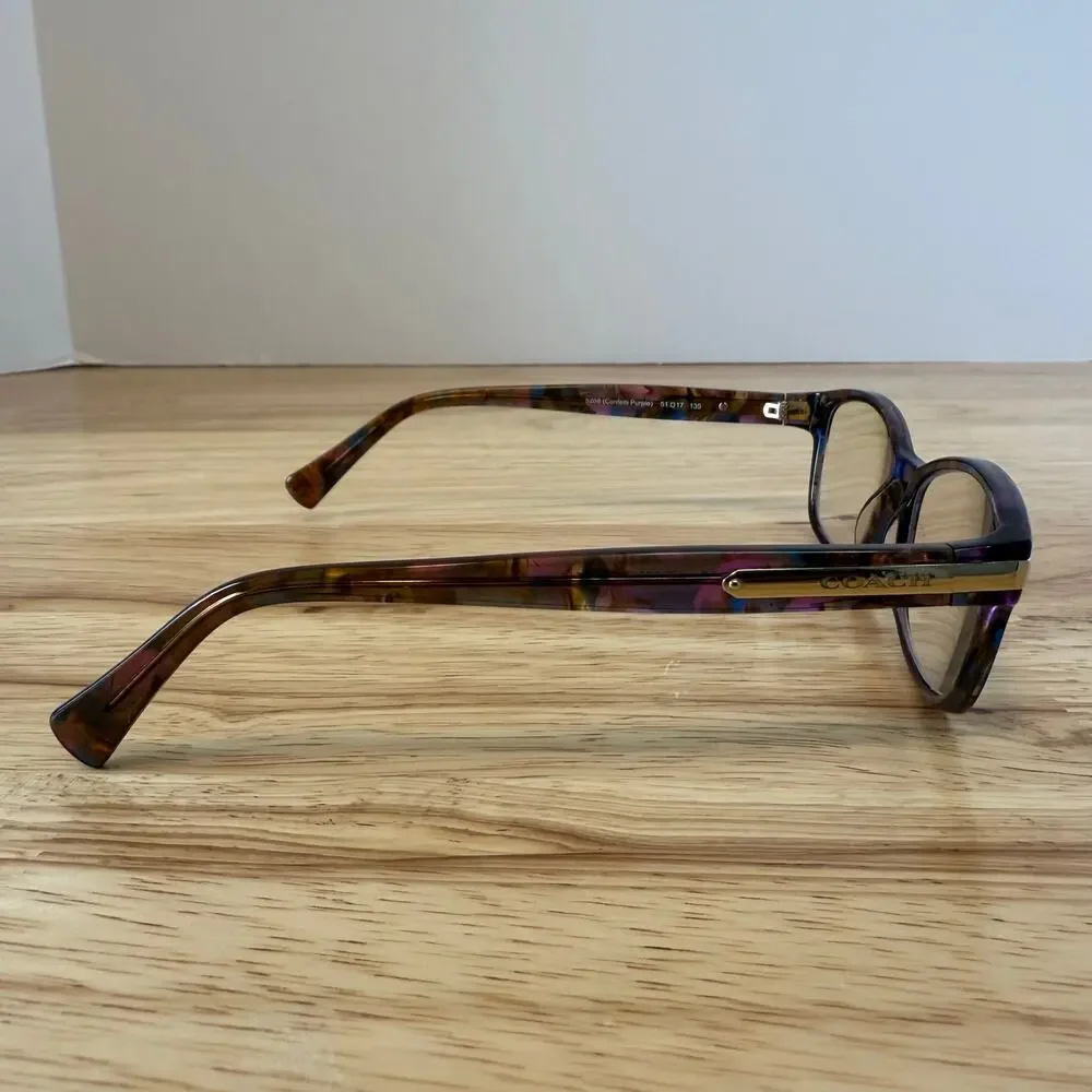 Coach HC6065Z 5288 Eyeglass Frames Confetti Purple 51-17-135 RX-Ready Glasses - Picture 3 of 11